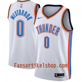 NBA Oklahoma City Thunder Trikot Russell Westbrook 0 Nike 2017-18 Weiß Swingman - Herren